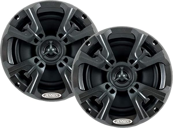 Jensen "Jensen MSX60RVR 6.5" Waterproof Marine Speakers - UV Resistant, Durable Coaxial Pair in Graphite Gray"