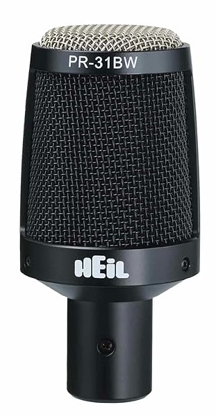 Heil Sound Heil Sound PR-31 BW: Best All-Purpose Dynamic Microphone for Drums & Cymbals - Black