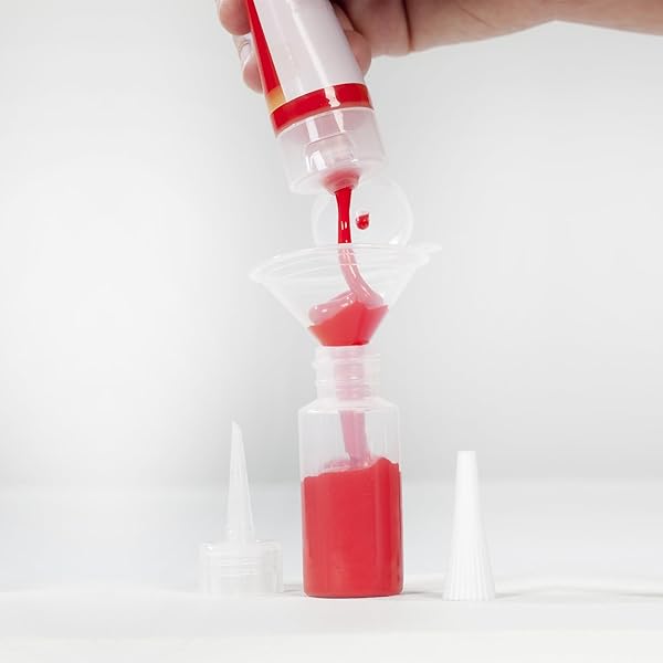 Creative Mark Creative Mark Flo Expressions Bottles & Funnel Set - 6 Pack of 30ml Artist Detailing Bottles for Fine Lines & Small Details - View 3 of 8