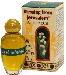 aJudaica Lily of the Valleys Jerusalem Anointing Oil 0.34 fl oz Pure Biblical Essence for Spiritual Blessings
