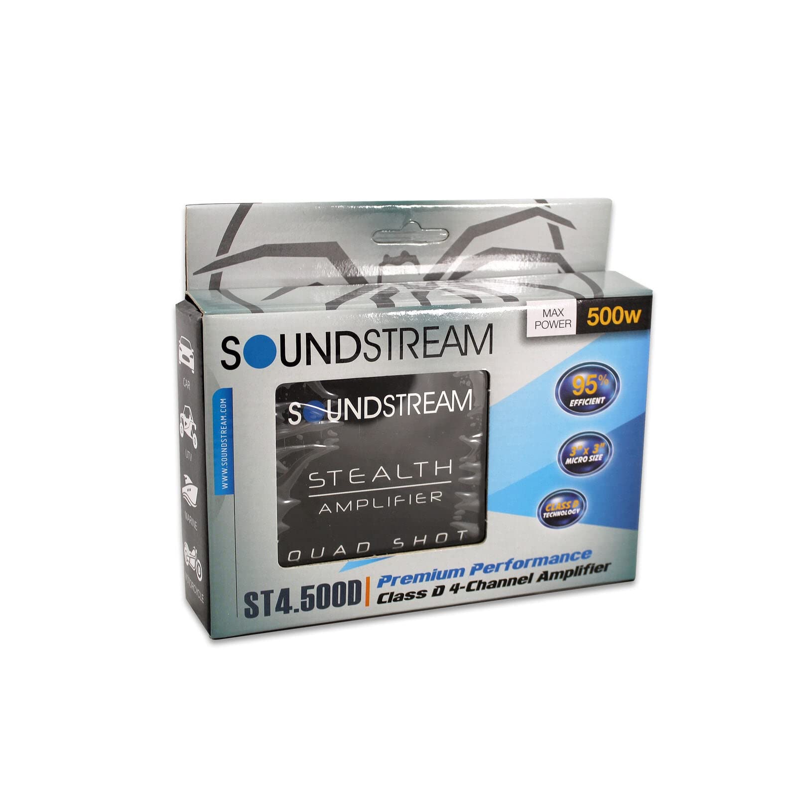 Soundstream ST4.500D Soundstream 4-Channel 500W Class-D Amplifier: Power Your Sound System - View 4 of 4