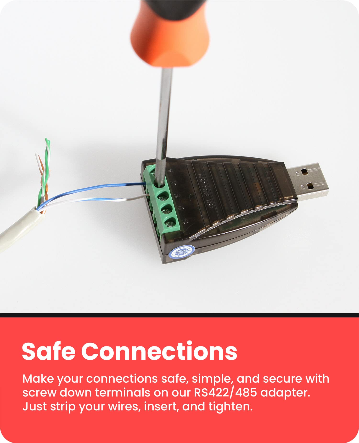 GearMo Mini USB to RS485 RS422 Converter FTDI Chip with Screw Terminals for Reliable Serial Communication - View 5 of 6