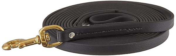 Signature K-9 Ray Allen Mfg Signature K9 Biothane Long Line 15 Feet x 5/8 Inch Black Durable Dog Training Leash