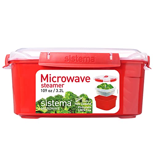 Sistema Effortless Cooking: Sistema Microwave Steamer for Perfectly Steamed Vegetables & Food