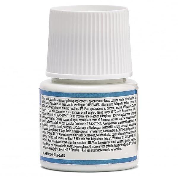 PEBEO Pebeo Setacolor Opaque Fabric Paint - Titanium White 45ml | High-Quality Crafting & DIY Projects - View 4 of 5