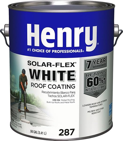 Henry Henry Elastomeric Roof Coating White 1 Gallon - Durable, Energy-Efficient Roof Protection - View 2 of 6