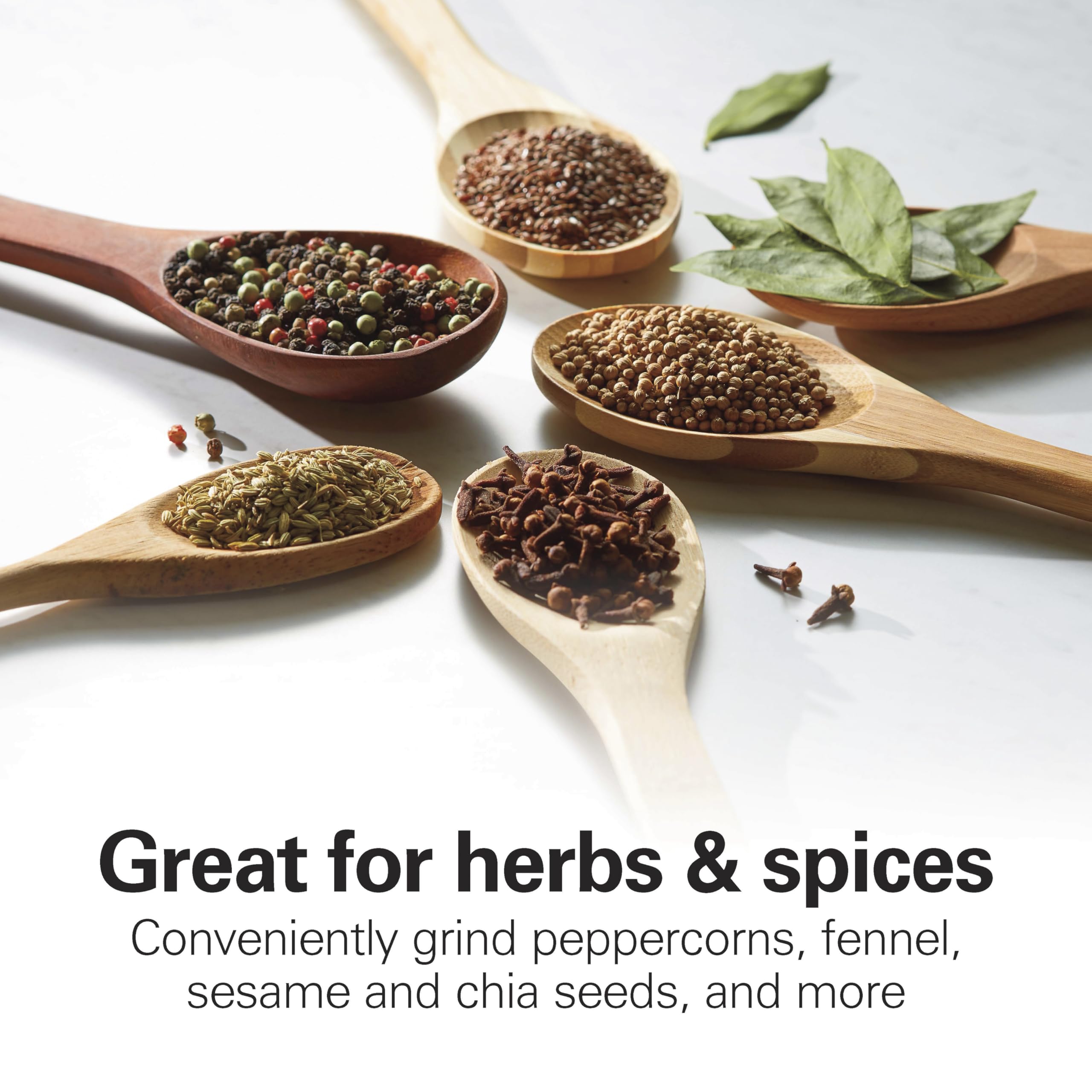 Hamilton Beach Hamilton Beach Fresh Grind Electric Coffee Grinder for Beans, Spices and More, Stainless Steel Blades, Removable Chamber, Makes up to 12 Cups, Black - View 7 of 8