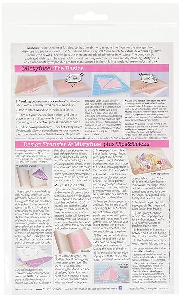 Attached Mistyfuse Sheer Fusible Interfacing 20 inch x 90 inch White for Easy Sewing and Crafting - View 2 of 3