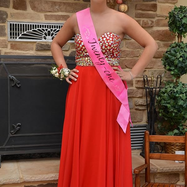 elope Elope Hot Pink Glitter 21st Birthday Sash for Women Perfect Party Accessory - View 3 of 3