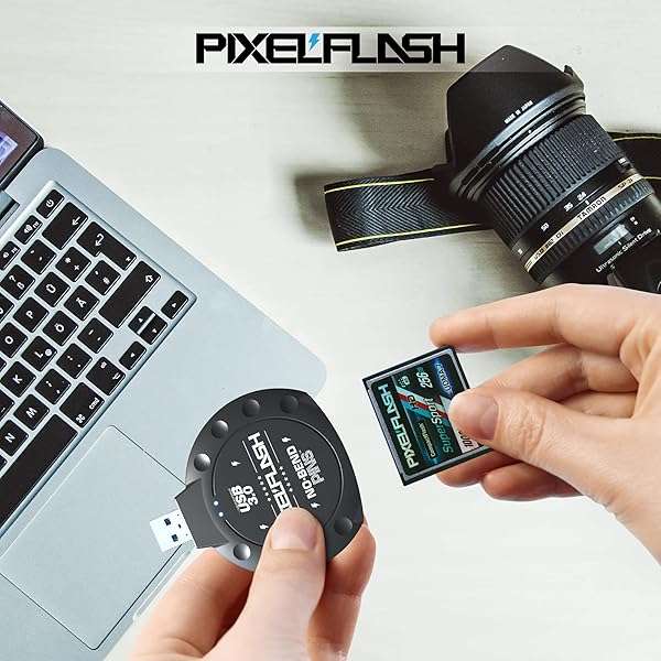 PixelFlash PixelFlash CF Card Reader - USB 3.0 Compact Flash Adapter with Rugged Design & No-Bend Pins for Fast Data Transfer - View 5 of 10