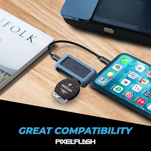 PixelFlash PixelFlash CF Card Reader - USB 3.0 Compact Flash Adapter with Rugged Design & No-Bend Pins for Fast Data Transfer - View 6 of 10