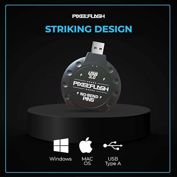 PixelFlash PixelFlash CF Card Reader - USB 3.0 Compact Flash Adapter with Rugged Design & No-Bend Pins for Fast Data Transfer - View 9 of 10