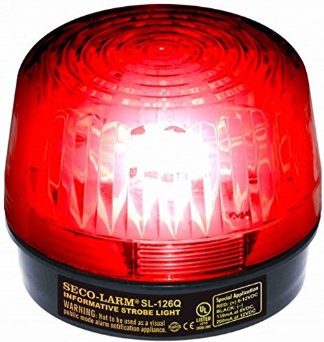 Seco-Larm SECO-LARM SL-126Q/R Red Security Strobe Light: Bright, Reliable & Easy to Install