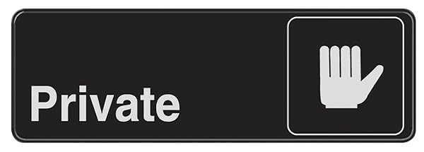 Hillman Buy Hillman 841756 Self-Adhesive Visual Impact Sign - 3x9 Inch Black & White Plastic for Easy Installation