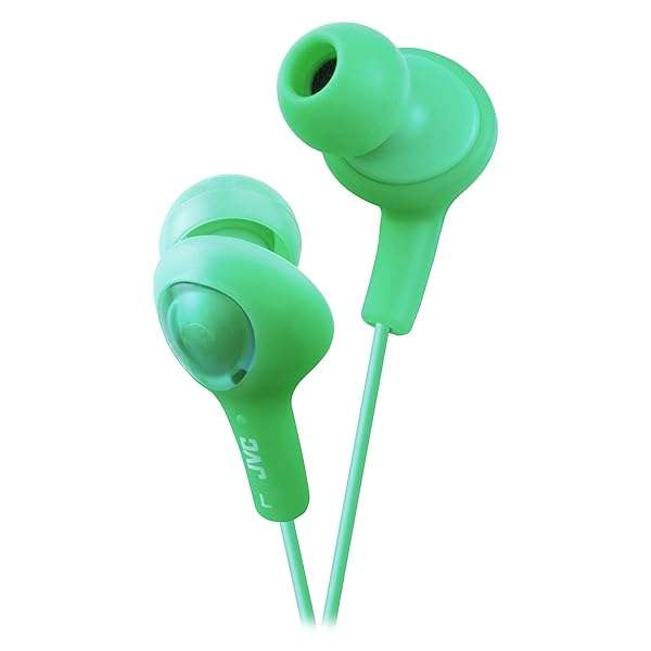 JVC JVC HAFX5G Gumy Plus Green Inner Ear Headphones - Affordable Sound Quality & Comfort - View 2 of 5
