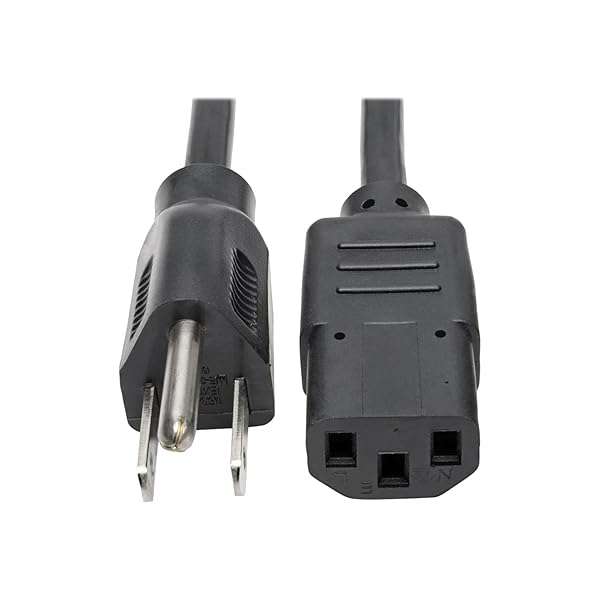 TRIPP LITE Tripp Lite 10ft Power Cord 10A 18AWG NEMA 5-15P to IEC-320-C13 - Reliable Black Computer Cable - View 3 of 4