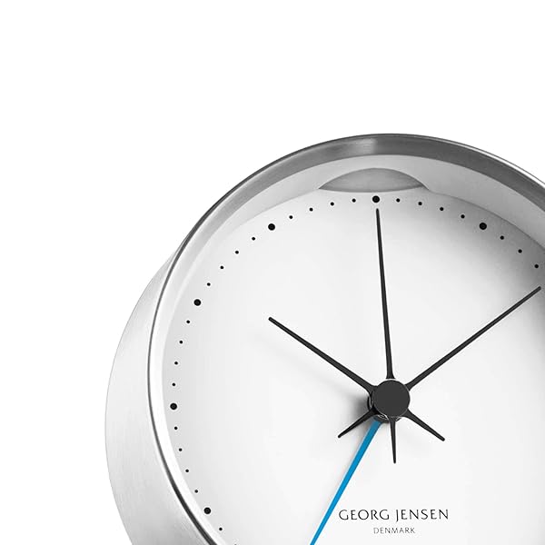 Georg Jensen Georg Jensen Henning Koppel Non Ticking Desk Clock with Alarm 3.94 Inch for Timeless Elegance and Quiet Functionality - View 2 of 4