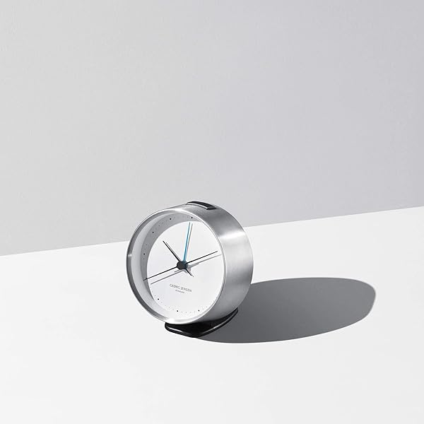 Georg Jensen Georg Jensen Henning Koppel Non Ticking Desk Clock with Alarm 3.94 Inch for Timeless Elegance and Quiet Functionality - View 4 of 4