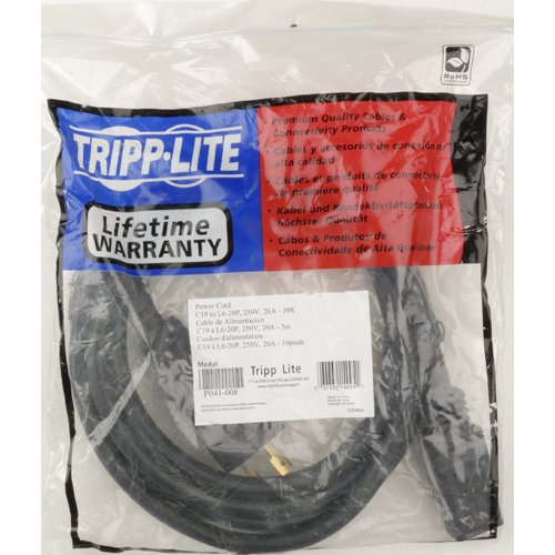 TRIPP LITE Tripp Lite 8-ft Heavy-Duty Power Extension Cord 30A 10AWG (NEMA L6-30P to L6-30R) - Reliable Electrical Solution - View 4 of 4