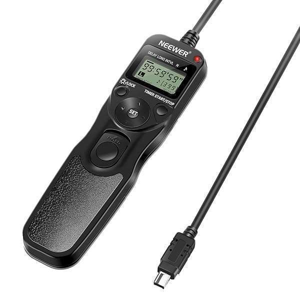 Neewer Digital Timer Remote Shutter Release for Nikon D90, D600, D610 & More - Perfect MC-DC2 Replacement