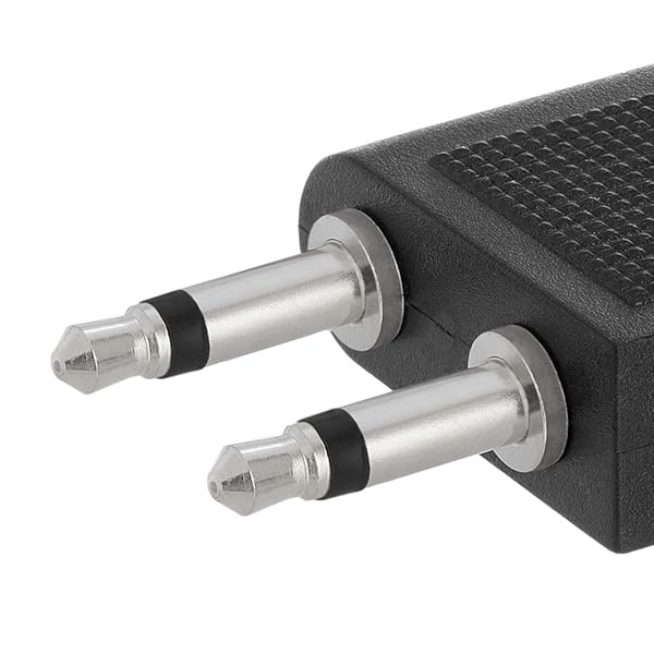 Cmple Cmple Dual 3.5mm Audio Airplane Adapter - Airline Headphone Stereo Adapter for In-Flight Use - View 4 of 6