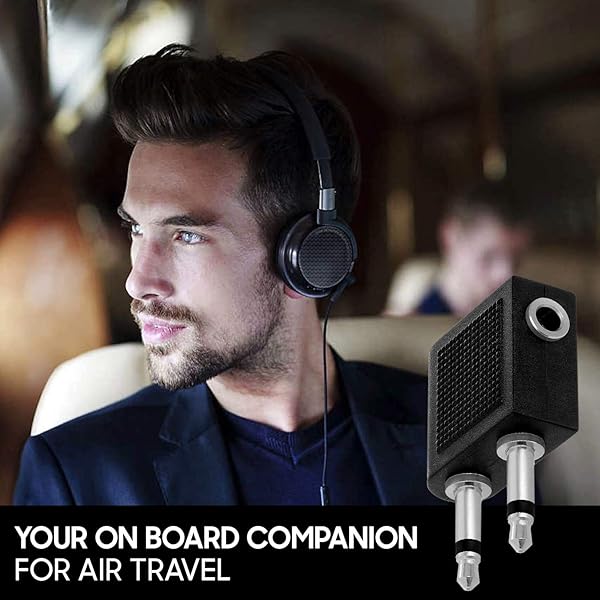Cmple Cmple Dual 3.5mm Audio Airplane Adapter - Airline Headphone Stereo Adapter for In-Flight Use - View 6 of 6