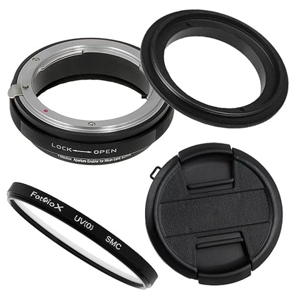 Fotodiox 58mm Macro Reverse Ring Filter Kit for Nikon F-Mount: UV Filter & Aperture Control Included