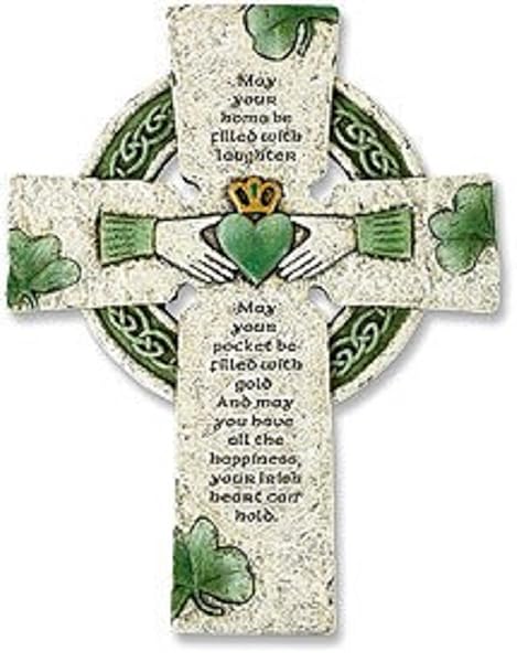 Vminno Beautiful Irish Wall Cross with Traditional Blessing for Your Living Room Decor