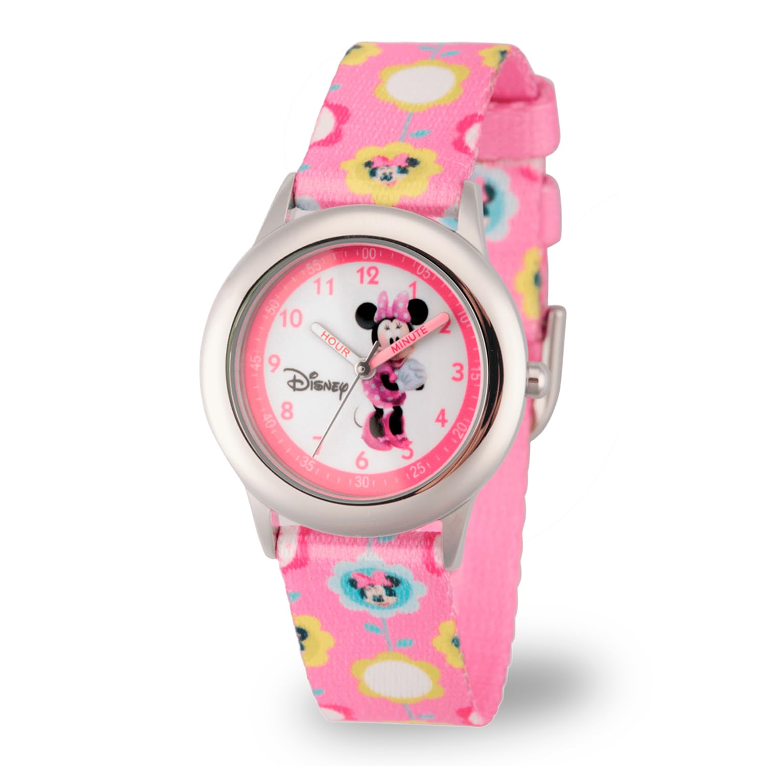 Disney Disney Kids Minnie Mouse Time Teacher Stainless Steel Watch for Easy Learning and Fun