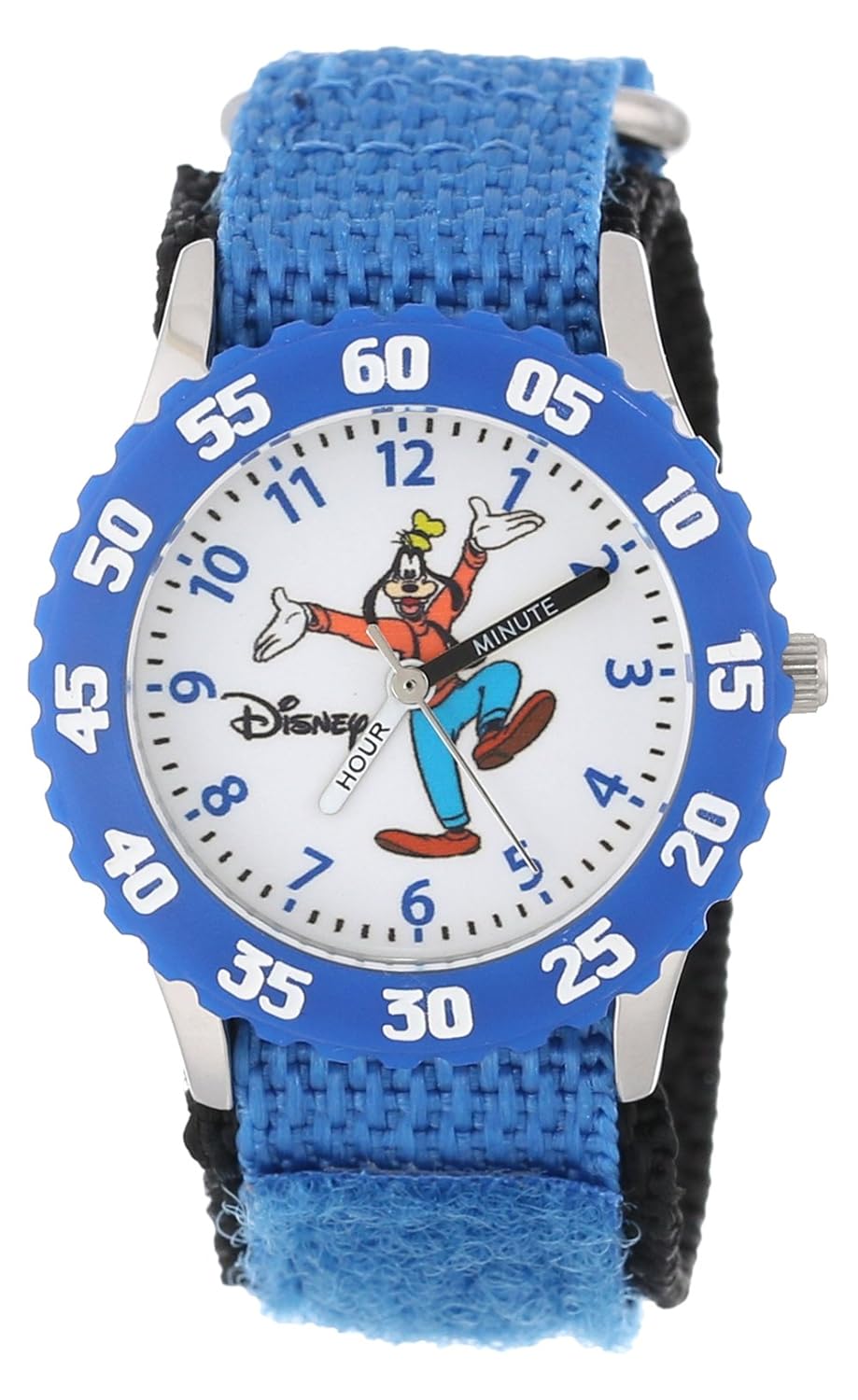 Disney Disney Kids Goofy Stainless Steel Time Teacher Watch for Learning Time Fun