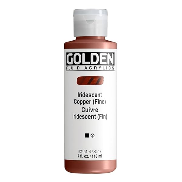 GOLDEN Buy GOLDEN Iridescent Copper Fluid Acrylics - 4 oz Professional Opaque Paint