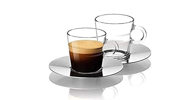 Nespresso Shop Nespresso Glass Espresso Cups & Saucers Set by A & P Cahen - Stylish Collection for Coffee Lovers