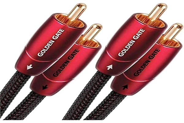 AudioQuest Golden GATE: Premium 2x Phono Plug to 2x Phono Plug Cable for Superior Sound Quality