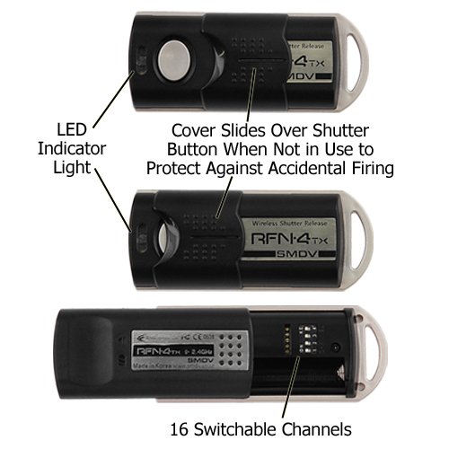 Fotodiox SMDV RFN-4 Wireless Remote Shutter Release for Nikon D1-D4 & D200-D800E - MC-30 Compatible - View 5 of 6