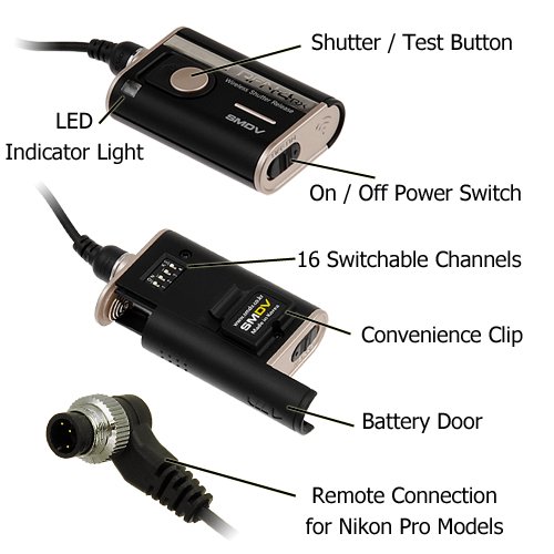 Fotodiox SMDV RFN-4 Wireless Remote Shutter Release for Nikon D1-D4 & D200-D800E - MC-30 Compatible - View 6 of 6