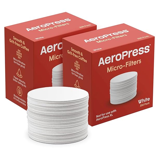 AeroPress Premium AeroPress Replacement Filter Pack - 700 Microfilters for Perfect Coffee & Espresso - 2 Pack