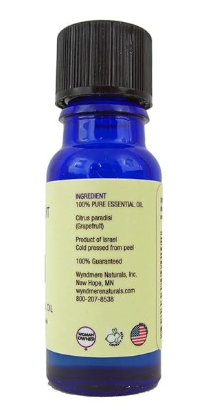 Wyndmere WYNDMERE NATURALS Grapefruit Essential Oil 0.33 FZ Pure Aromatherapy for Relaxation and Wellness - View 2 of 3