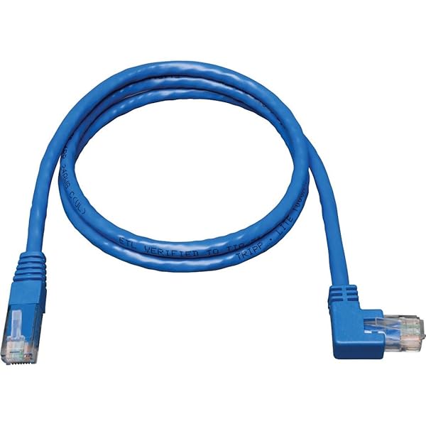 Tripp Lite 5-ft Cat6 Gigabit Molded Patch Cable (RJ45 Left Angle M to M) - Blue, High-Speed Networking Solution