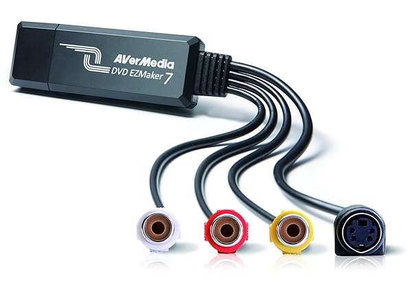 AVerMedia AVerMedia EZMaker 7 USB Video Capture Card: Convert VHS to DVD, RCA & S-Video, Windows 11 & Mac Compatible - View 2 of 5