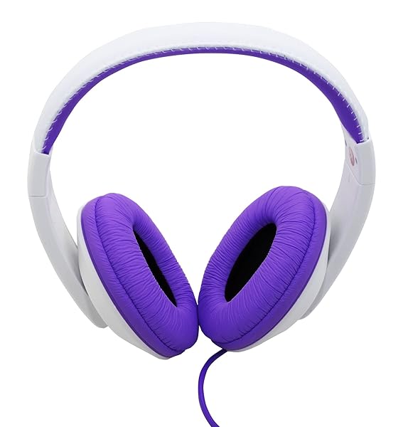 Syba Connectland Over Ear Wired Headphones with Microphone - Lightweight Adjustable for Kids, Teens & Adults - Purple CL-AUD63032 - View 3 of 8