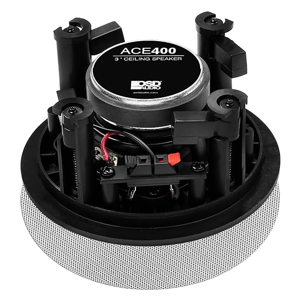 OSD Audio "OSD 3" In-Ceiling Speaker Pair 60W with Trimless Magnetic Grill - Paintable Grille ACE400" - View 4 of 7