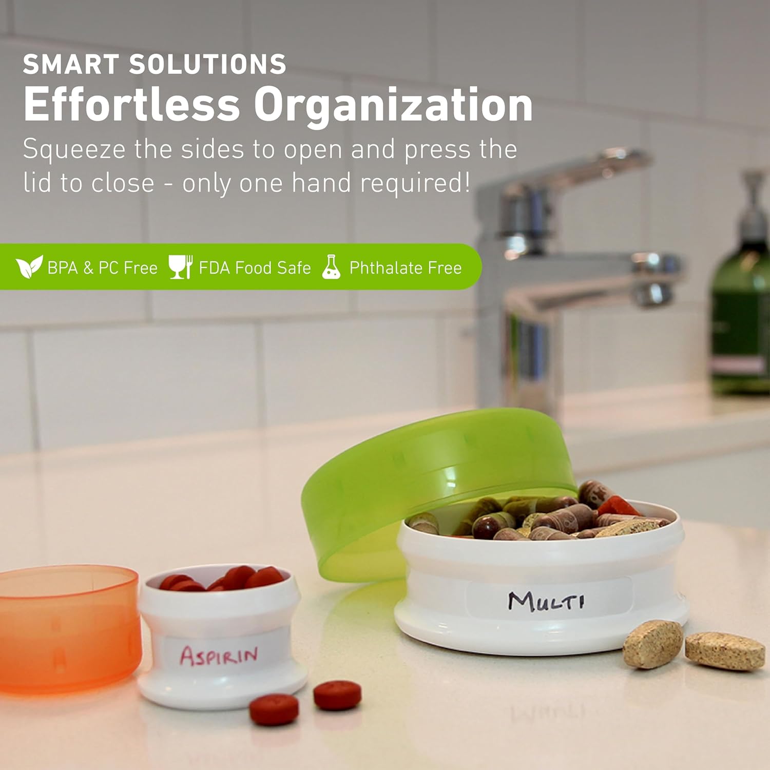 humangear humangear GoTubb Hard Container Easy Open Food Safe Material Clear Green Blue Small - View 3 of 9