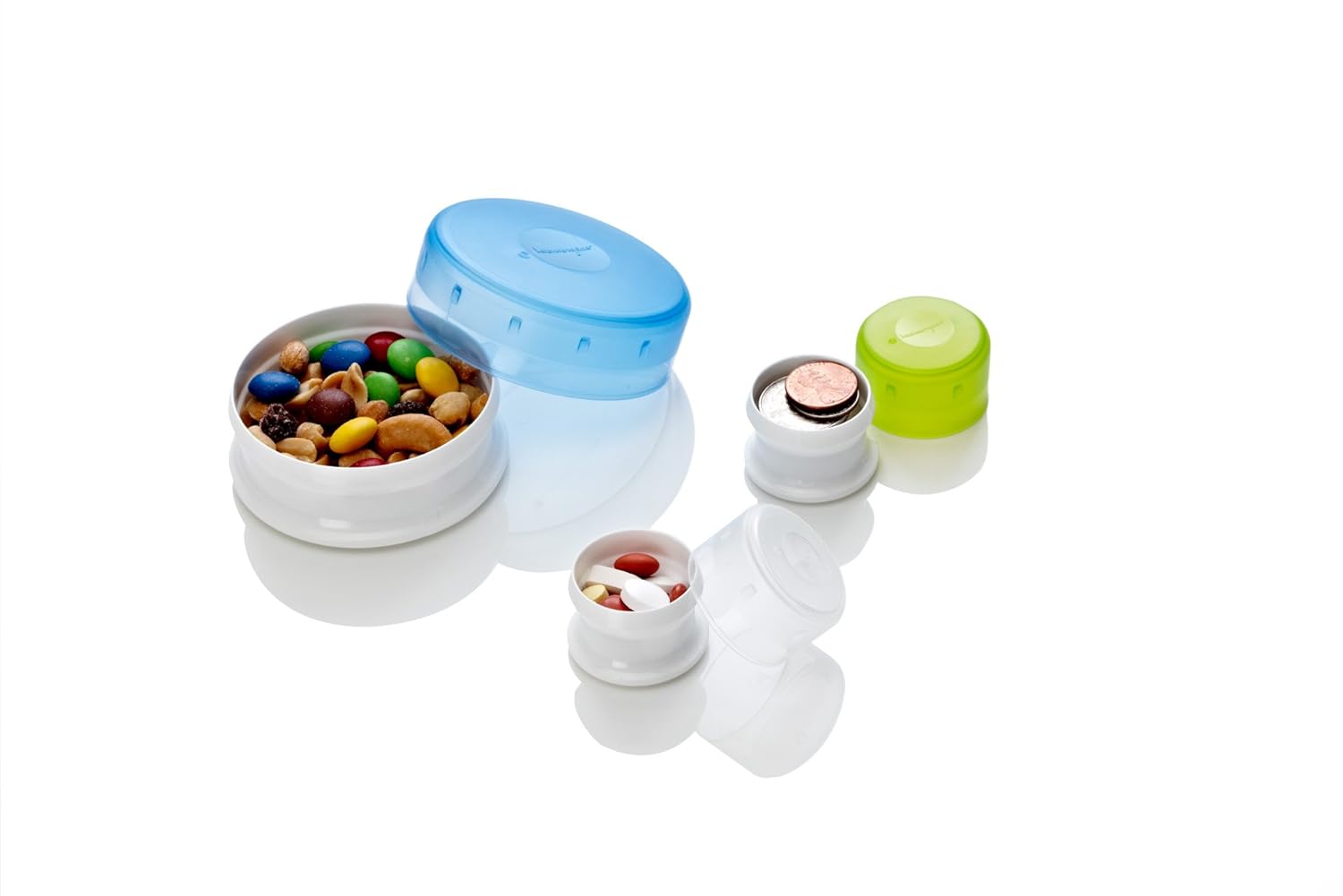 humangear humangear GoTubb Hard Container Easy Open Food Safe Material Clear Green Blue Small - View 9 of 9