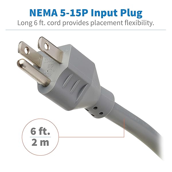 TRIPP LITE Tripp Lite TLP76MSG Surge Protector: 7 Outlet Power Strip with 6ft Cord & $25K Insurance - Lifetime Warranty - View 8 of 10