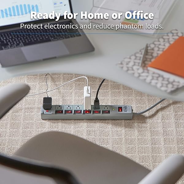 TRIPP LITE Tripp Lite TLP76MSG Surge Protector: 7 Outlet Power Strip with 6ft Cord & $25K Insurance - Lifetime Warranty - View 10 of 10