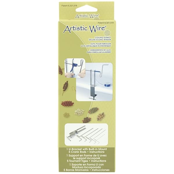Artistic Wire Artistic Wire Coiling Gizmo Deluxe Winder: 5 Rods for Perfect Coils (1.0mm - 4.5mm)