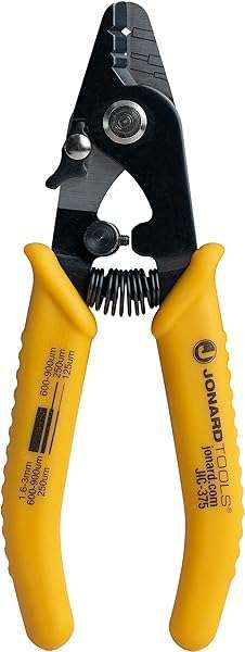Jonard Tools "Jonard Tools JIC-375 Fiber Optic Stripper: 6" Three Hole Tool with TPR Handle for Precision Stripping"