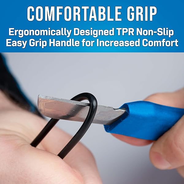 Jonard Tools "Jonard KN-7 Ergonomic Cable Splicing Knife - 6.25" Blue Handle for Precision Cutting" - View 5 of 6