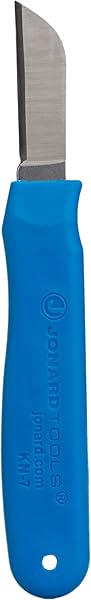 "Jonard KN-7 Ergonomic Cable Splicing Knife - 6.25" Blue Handle for Precision Cutting"