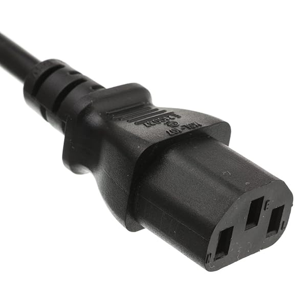CableWholesale Buy CableWholesale 12ft Shielded Power Cord - NEMA 5-15P to IEC C13, 18AWG, 10A, 125V - Durable Black 3 Prong Cable - View 4 of 7